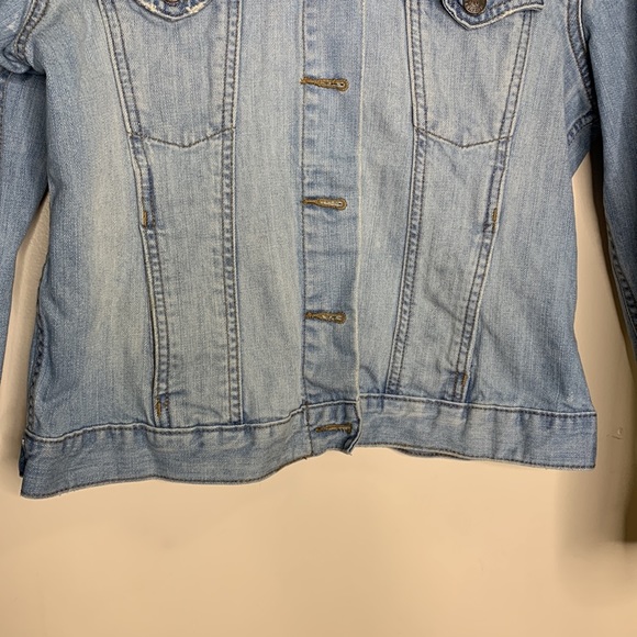 Rock & Republic | Light Denim Studded Jean Jacket | Alternative Punk Classic Top - Picture 3 of 6